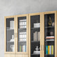 Hedendaagse ingenieur Wood Bookshelf Gesloten Back Case met deur voor thuiskantoor