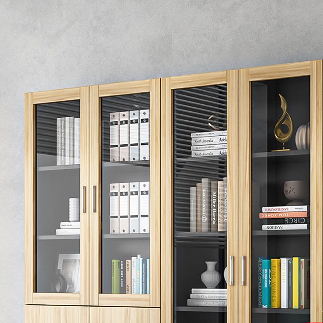 Hedendaagse ingenieur Wood Bookshelf Gesloten Back Case met deur voor thuiskantoor