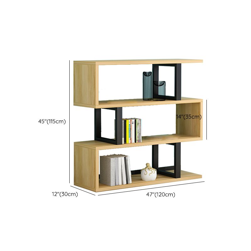 Scandinavian Wood Open Back Shelf Bookcase with Shelves for Home Office Clearhalo 'Bookcases' 'furn' 'furn_bookcases' 'Furniture' 'Office Furniture' 1200x1200_8c716aec-b567-4811-86cc-e5bcd0a580ad