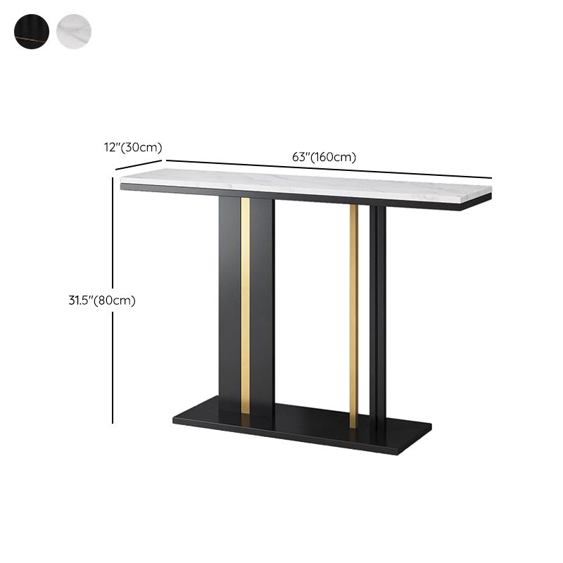 Modern Stone Console Tabla 1 Estante de 31.5 "Mesa al final de la altura para Hall