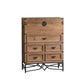 Moderne moderne houten rechthoek IJzeren benen Accent Cabinet met lade