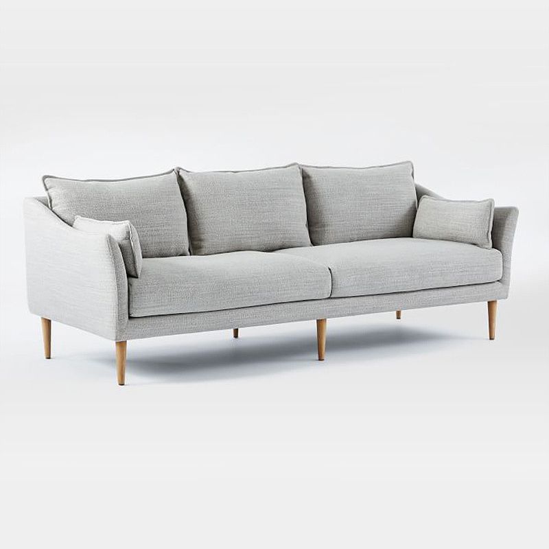 Linen Modern Sloped Arm Sofa Wooden Standard Sofa for Living Room, Apartment Clearhalo 'furn' 'furn_sofas' 'Furniture' 'Living Room Furniture' 'Sofa' 'sofas' 1200x1200_8c75cc6f-f397-4eeb-b166-da0884d35f70