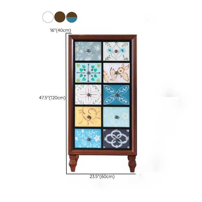 Cómoda cómoda de almacenamiento de madera maciza con cofre de almacenamiento tradicional de 15,6 pulgadas de ancho