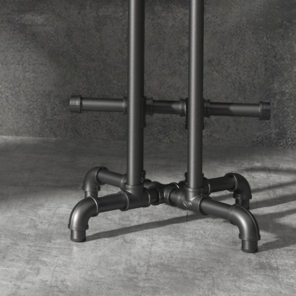 Mesa de barra de madera sólida rectangular Juego de mesa industrial 1/4 piezas de mostrador con taburetes altos