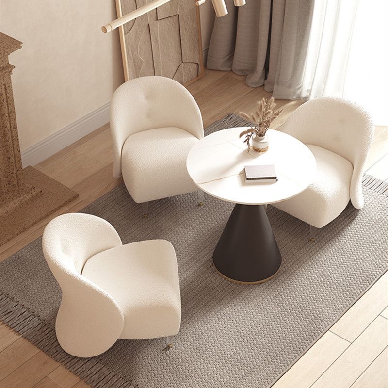 Contemporary Sofa Stain Resistant Armless Settee for Living Room