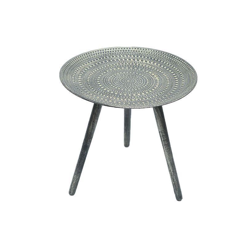 Round Modern Wooden Coffee Table Three Legs Coffee Table in Pink Clearhalo 'Coffee & Accent Tables' 'Coffee Tables' 'coffee_tables' 'furn' 'furn_coffee_tables' 'Furniture' 'furniture_coffee_tables' 'Living Room Furniture' 1200x1200_8c788ea5-8707-4250-bb81-bdd9f0039764