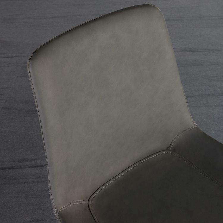 Contemporary Leather Restaurant Side Chair Solid Back Dining Chair Clearhalo ' kitchen&dining_furn' 'Dining Chairs' 'Dining Tables & Seating' 'dining_chair' 'furn' 'furn_dining_chair' 'Furniture' 'furniture_dining_chair' 'Kitchen & Dining Furniture' 'kitchen' 1200x1200_8c795f82-e284-40c3-8b40-5aeefd4746d8