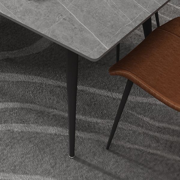 Sintered Stone Three-Color Dining Table Modern Style 4 Legs Table for Dining Room Clearhalo ' dining_table' 'Dining Tables & Seating' 'Dining Tables' 'furn' 'furn_dining_table' 'Furniture' 'furniture_dining_table' 'Kitchen & Dining Furniture' 'kitchen&dining_furn' 'kitchen' 'kitchen_dining_table' 1200x1200_8c798f06-23d9-4d77-b6f8-466ef2666750