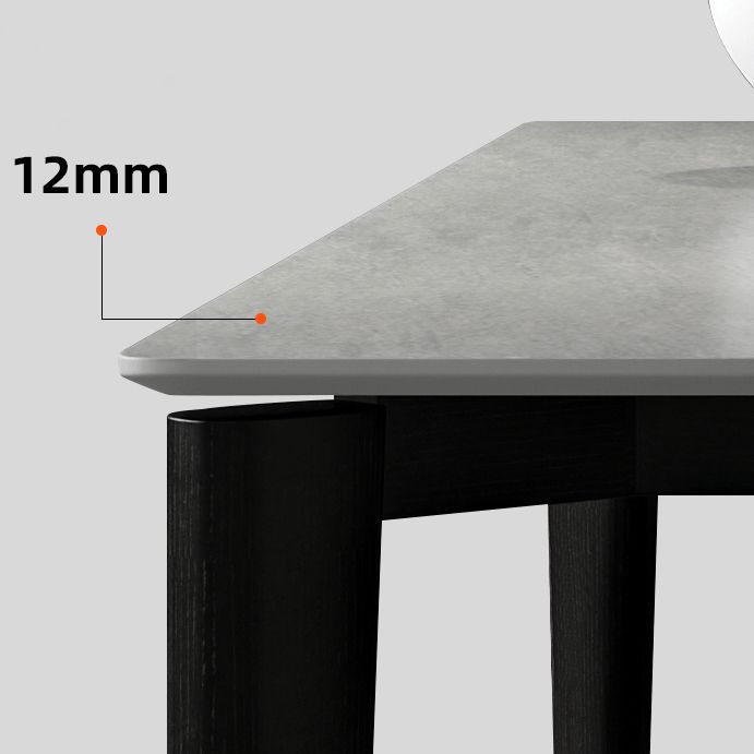 Tavolo da pranzo moderno della metà del secolo Tavolo da pranzo in pietra rettangolo con 4 gambe