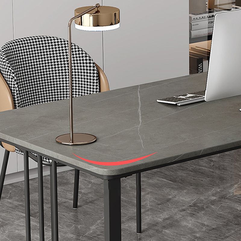 Stone and Iron Office Desk Contemporary Curved Sled Writing Desk Clearhalo 'furn' 'furn_office_desk' 'Furniture' 'Office Desks' 'Office Furniture' 'office_desk' 1200x1200_8c7aadca-15c2-4c09-add3-cfdc93a6f0cb