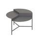 Iron Cross Legs Cocktail Table 17.7" Tall Round Top Coffee Table