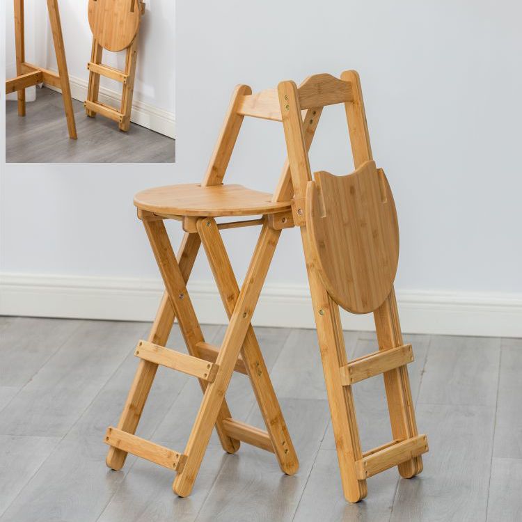 Modern Armless Foldable Counter Stool Wood Household Bar Stool with Pedal Clearhalo 'Bar Furniture' 'Bar Stools' 'bar_stools' 'furn' 'furn_bar_stools' 'furniture_bar_stools' 'Kitchen & Dining Furniture' 'kitchen&dining_furn' 'kitchen' 'kitchen_furn' Furniture' 1200x1200_8c7bec09-cd40-4b68-a550-b91a24b9373c