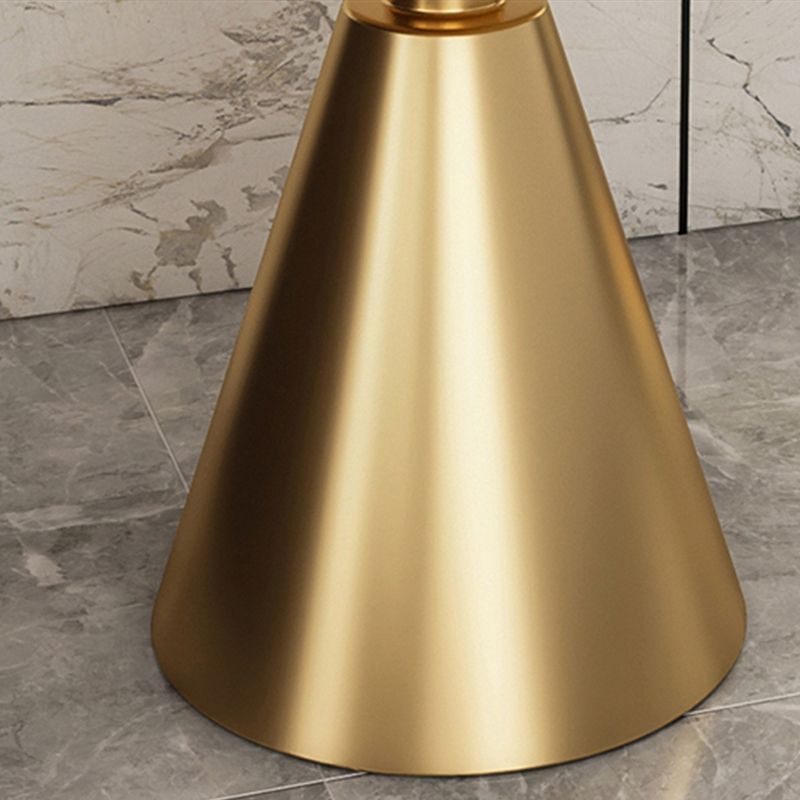 Tavolo da tavolo da piedistallo in metallo arrotonda rotondo contemporaneo