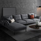 Flared Arm Fabric Sectional with Storage 4-seater Sofa & Chaise Clearhalo 'furn' 'furn_sectionals' 'Furniture' 'Living Room Furniture' 'Sectionals' 1200x1200_8c7d348f-ff7a-413d-bc43-7b6305c0d3b8
