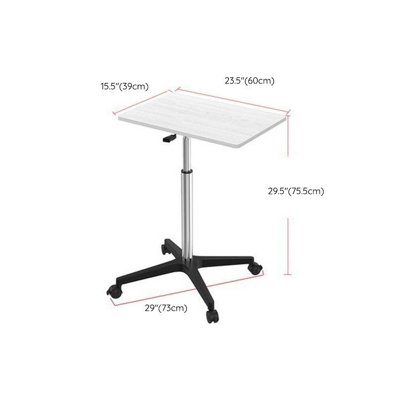 Escritorio de pie de madera artificial con ruedas de ruedas de ruedas para dormitorio para dormitorio