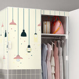 Hinged Wardrobe Armoire Modern with Legs Steel Wardrobe Closet for Home Clearhalo 'Armoires & Wardrobes' 'armoires_wardrobes' 'Bedroom Furniture' 'furn' 'furn_armoires_wardrobes' 'Furniture' 1200x1200_8c80112b-42f5-4713-9a5e-6488bd9d29b9
