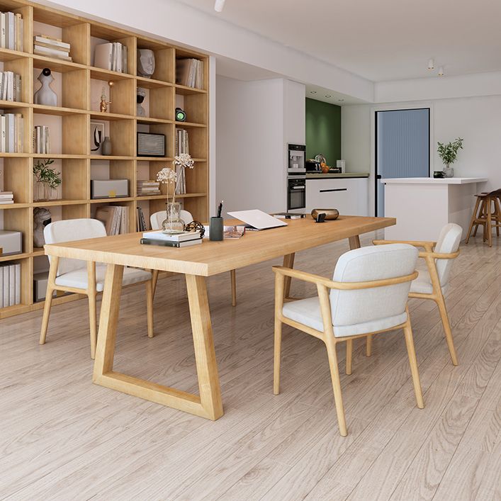 Bureau de bureau naturel contemporain Bureau d'écriture en bois massif rectangulaire