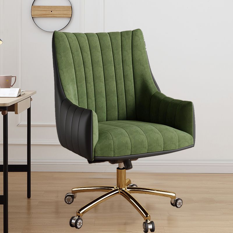 Chaise pivotante moderne chaise de bureau de hauteur de siège réglable sans bras avec roues