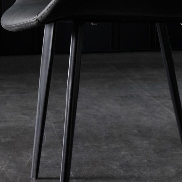 Contemporary Style Dining Chair Armless Kitchen Side Chairs with Metal Legs Clearhalo ' kitchen&dining_furn' 'Dining Chairs' 'Dining Tables & Seating' 'dining_chair' 'furn' 'furn_dining_chair' 'Furniture' 'furniture_dining_chair' 'Kitchen & Dining Furniture' 'kitchen' 1200x1200_8c82e9fd-14fe-4892-a5ce-c05f66164e95