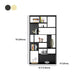 Contemporary Metal Bookshelf Etagere Open Shelf Bookcase with Shelves