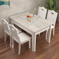Minimalist Marble Dining Set with Rectangle Table White Dining Set with 4 Legs Base Clearhalo 'Dining Room Sets' 'Dining Tables & Seating' 'dining_room_set' 'furn' 'furn_dining_room_set' 'Furniture' 'furniture_dining_room_set' 'Kitchen & Dining Furniture' 'kitchen&dining_furn' 'kitchen' 1200x1200_8c8428a3-b7be-46a3-b6fd-13af1067725b