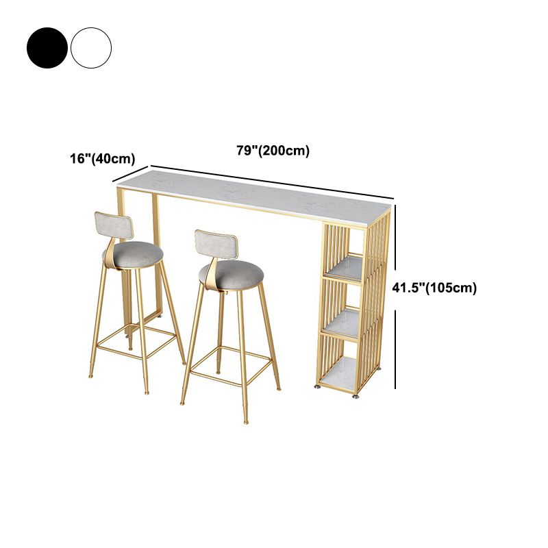 Banco bar da bistrot contemporanei al coperto con portata a doppio tavolo da bar di bistrot piedistallo