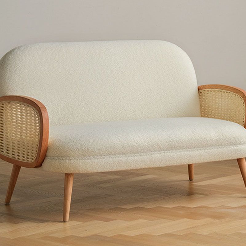 リビングルーム用の現代の木製の染色抵抗性ポリエステルソファ