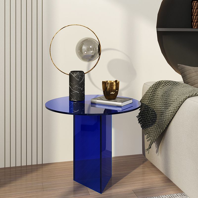 Tavolo laterale Glam largo da 19 "Cleat Acrilico Accento laterale Accento