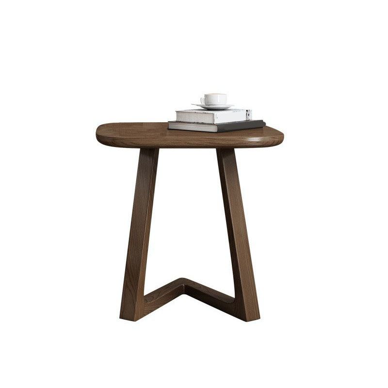 Mesa lateral superior cuadrada de madera sólida 19.7 "de altura Resumen de la mesa de la base de la altura