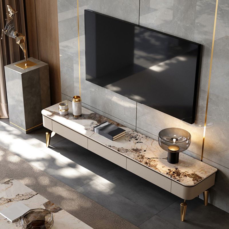 Contemporary TV Media Console Stone TV Console with 3 Drawers Clearhalo 'furn' 'furn_tv_stands_entertainment_centers' 'Furniture' 'Living Room Furniture' 'TV Stands & Entertainment Centers' 'TV Stands & Media Storage Furniture' 'tv_stands_entertainment_centers' 1200x1200_8c86c9a2-5a6e-4104-8493-8ccee54cee86