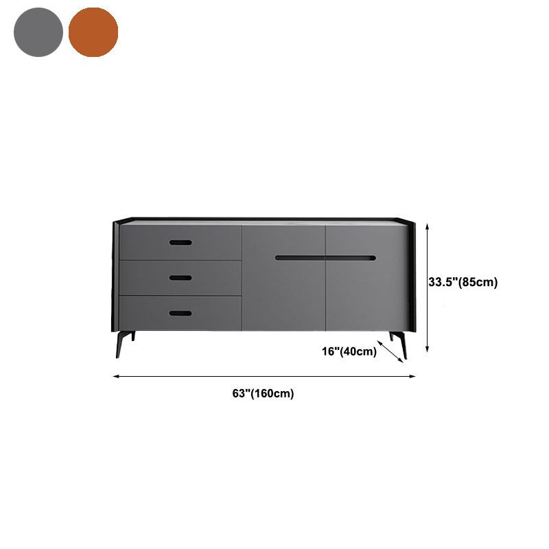 Glam Buffet Sideboard White Sintered Stone Top Server with Door and Drawer Clearhalo 'buffet_sideboard' 'Buffets & Sideboards' 'furn' 'furn_buffet_sideboard' 'Furniture' 'Kitchen & Dining Furniture' 1200x1200_8c86f4a5-3a7f-473d-b6cf-ee831b4d09d9