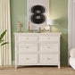 Wooden Storage Chest Dresser Classic Glam Dresser for Bedroom