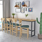 Contemporary Low Back Bar stool PU Leather Counter Bar Stool with 4 Legs
