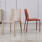 Sillas de comedor de espalda baja moderna silla lateral de cuero sintética