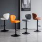 Contemporary Leather Swivel Barstool Indoor Bar Stool with Iron Legs and Low Back Clearhalo 'Bar Furniture' 'Bar Stools' 'bar_stools' 'furn' 'furn_bar_stools' 'Furniture' 'furniture_bar_stools' 'Kitchen & Dining Furniture' 1200x1200_8c88ff6c-2e91-420c-a963-438b04c389e6