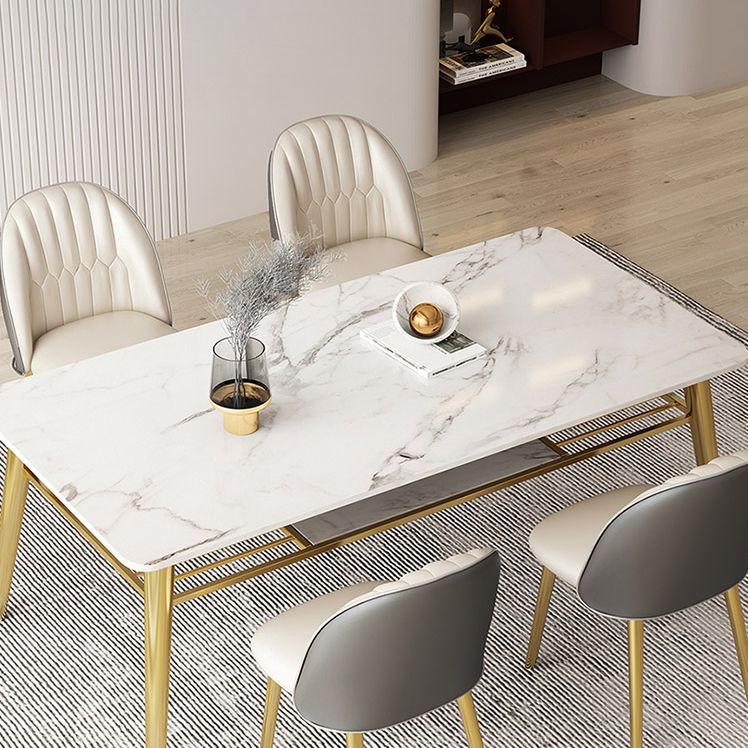 Modern Sintered Stone Top Standard Dining Table Rectangle Shape Dining Table for Kitchen Clearhalo ' dining_table' 'Dining Tables & Seating' 'Dining Tables' 'furn' 'furn_dining_table' 'Furniture' 'furniture_dining_table' 'Kitchen & Dining Furniture' 'kitchen&dining_furn' 'kitchen' 'kitchen_dining_table' 1200x1200_8c89f241-1351-4671-bba4-eae6fa9ca3c9