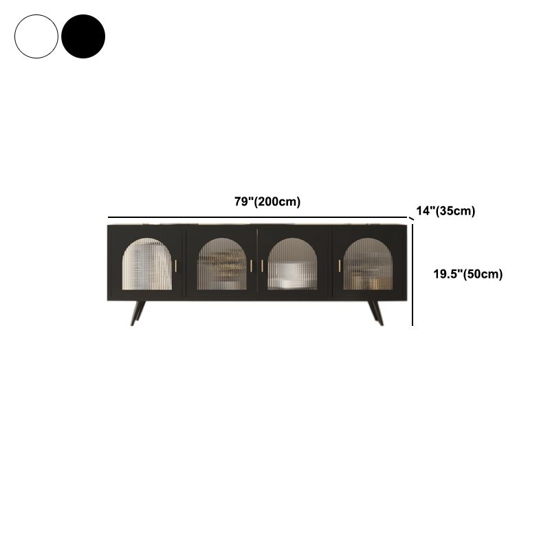 19.69 "H TV Stand State chiuso Console TV in stile industriale con porte