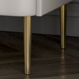 Glam Massivholz 2-Drawer Nachttisch 20 "hoher Nachttisch und Beine