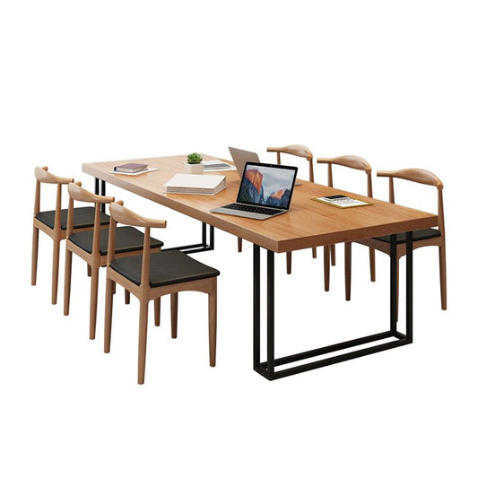 Massivholz Rechteck Schreibtisch Schlittenbasis 29,53 "hoher Büroschreibtisch