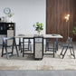 Mid-Century Modern Rectangle Dining Table Drop-Leaf Table for Kitchen (only table) Clearhalo ' dining_table' 'Dining Tables & Seating' 'Dining Tables' 'furn' 'furn_dining_table' 'Furniture' 'furniture_dining_table' 'Kitchen & Dining Furniture' 'kitchen&dining_furn' 'kitchen' 'kitchen_dining_table' 1200x1200_8c8d96d3-61d2-4daf-9f84-95800b3a93f5