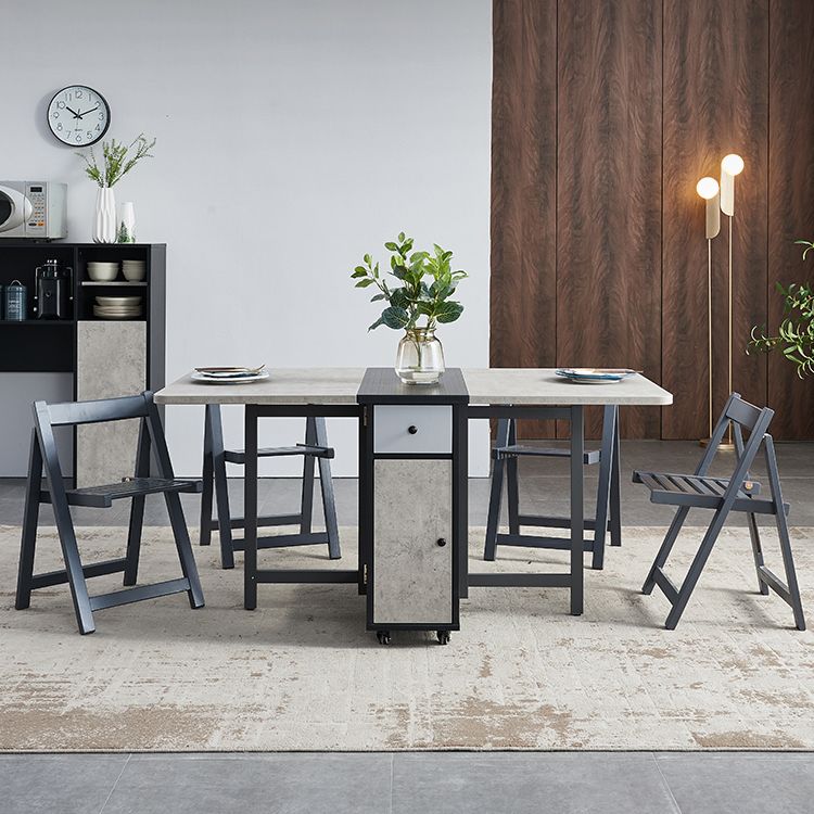 Mid-Century Modern Rectangle Dining Table Drop-Leaf Table for Kitchen (only table) Clearhalo ' dining_table' 'Dining Tables & Seating' 'Dining Tables' 'furn' 'furn_dining_table' 'Furniture' 'furniture_dining_table' 'Kitchen & Dining Furniture' 'kitchen&dining_furn' 'kitchen' 'kitchen_dining_table' 1200x1200_8c8d96d3-61d2-4daf-9f84-95800b3a93f5