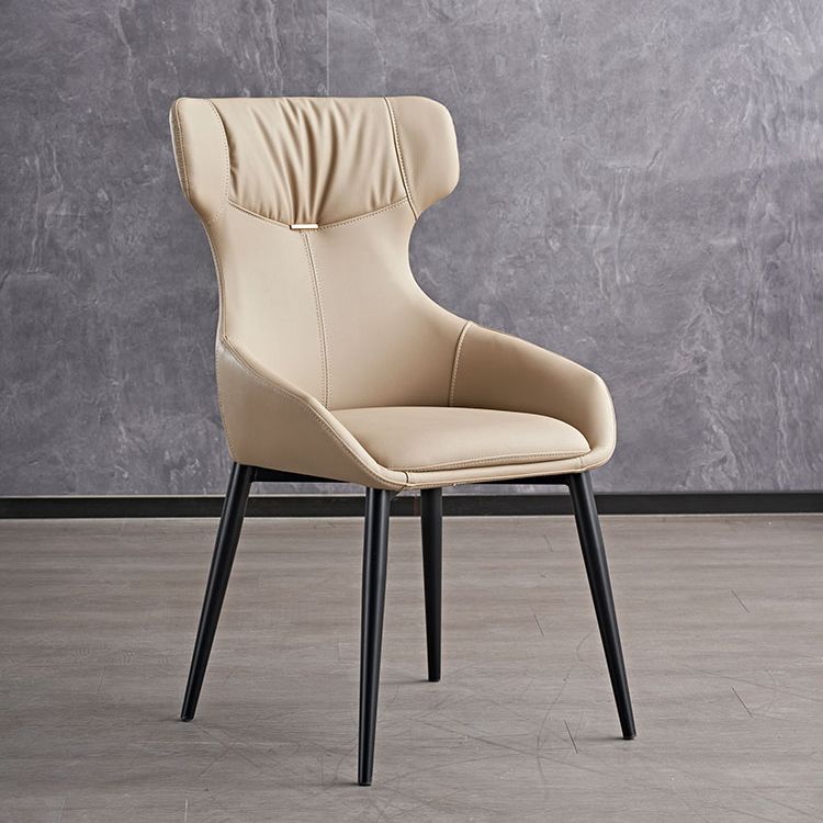 Moderne armloze eetkamerstoelen faux leer gestoffeerde eetkamerstoel