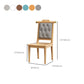 Wood Tufted Dining Chair Modern Style Open Back Armless Chair