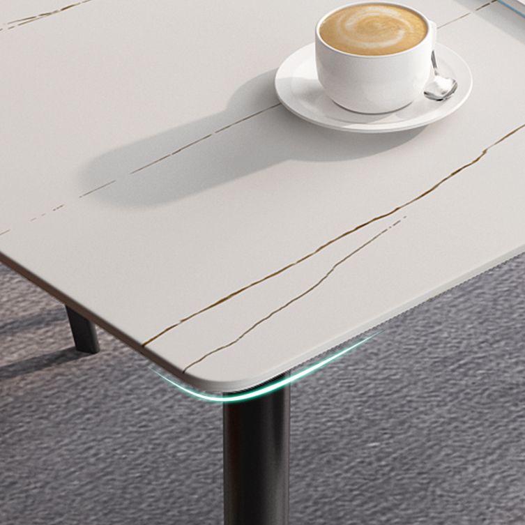 Modern Style Home Sintered Stone Dining Table 4 Legs Rectangular Table in White Clearhalo ' dining_table' 'Dining Tables & Seating' 'Dining Tables' 'furn' 'furn_dining_table' 'Furniture' 'furniture_dining_table' 'Kitchen & Dining Furniture' 'kitchen&dining_furn' 'kitchen' 'kitchen_dining_table' 1200x1200_8c909021-6f49-470c-ba9d-bfc180698c0c