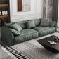 Stationary Living Room Pillow Top Arm Standard Cushions Green Modern Sofa