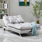 Contemporary Faux Leather Biscuit Back Armless Sofa For Living Room