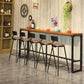 Juego de mesa de Bar Industrial de 1/6/9/11 piezas, mesa de mostrador rectangular de madera de pino con taburetes