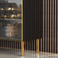 Porte in vetro in legno in stile glam Credenza a buffet con armadi
