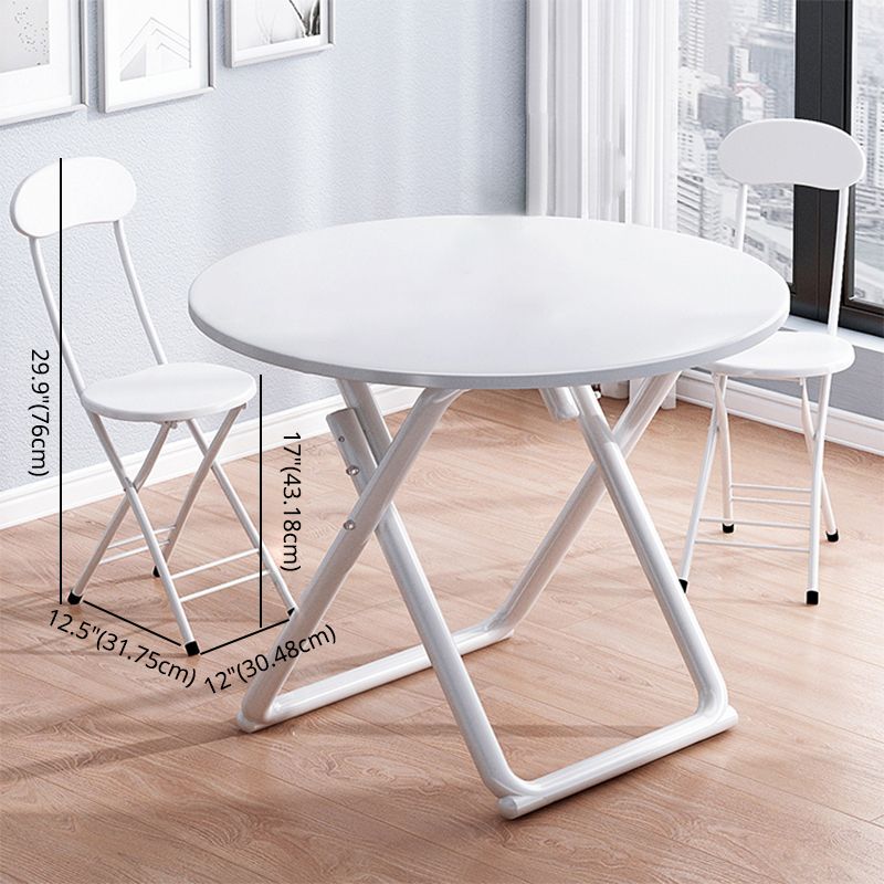 Modern Wooden Dining Room Set with Round Table Space-Saving Design Dining Table Furniture Clearhalo 'Dining Room Sets' 'Dining Tables & Seating' 'dining_room_set' 'furn' 'furn_dining_room_set' 'Furniture' 'furniture_dining_room_set' 'Kitchen & Dining Furniture' 'kitchen&dining_furn' 'kitchen' 1200x1200_8c9716b6-3dae-44eb-89f4-678c63eb544a