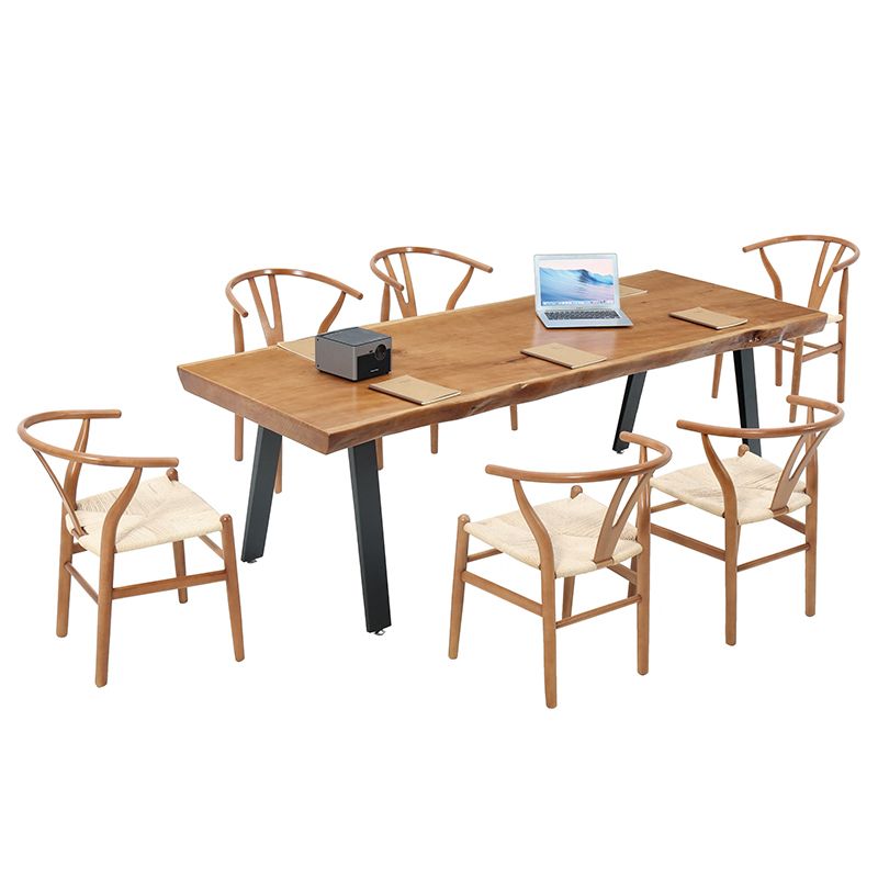 Solid Wood Work Table Home Office Free Form Modern Writing Desk Clearhalo 'furn' 'furn_office_desk' 'Furniture' 'Office Desks' 'Office Furniture' 'office_desk' 1200x1200_8c9768fa-88ac-412b-b2b8-43ba18ff8e96